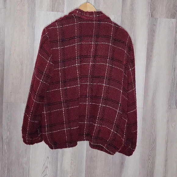 🛍Alfred Dunner Vintage‎ Plaid Boucle Lined Lightweight Jacket Womens 14 - Picture 2 of 6